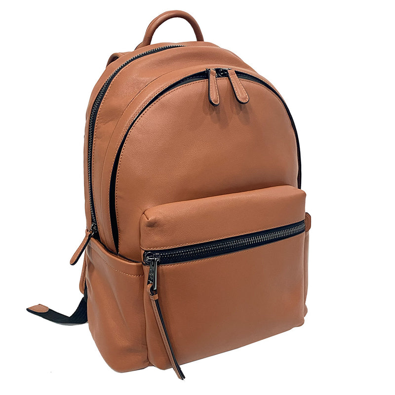 cowhide leather backpack brown Premium plain cowhide leather Backpack EC17529 – De' Emilia Concept