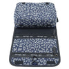 Leopard-print Denim w/Calfskin Travel Cosmetic Bag EC2731