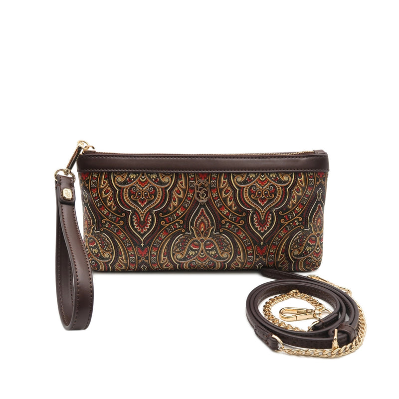 Retro Printed Imitation Calf Leather Clutch Bag EC8220