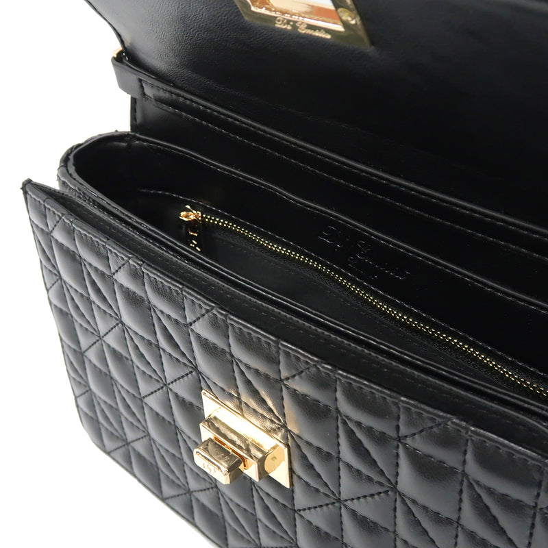 Quilted Diamond Lattice Imitation Leather Handbag EC8640