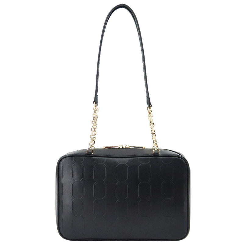 Embossed Gem Pattern Calfskin Shoulder Bag EC2615