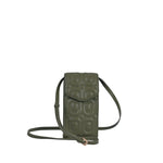 Quilted Gem Pattern Imitation Sheep Leather Phone Bag EC8396