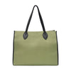 Canvas/Cowhide Leather Large Tote Bag EC8878