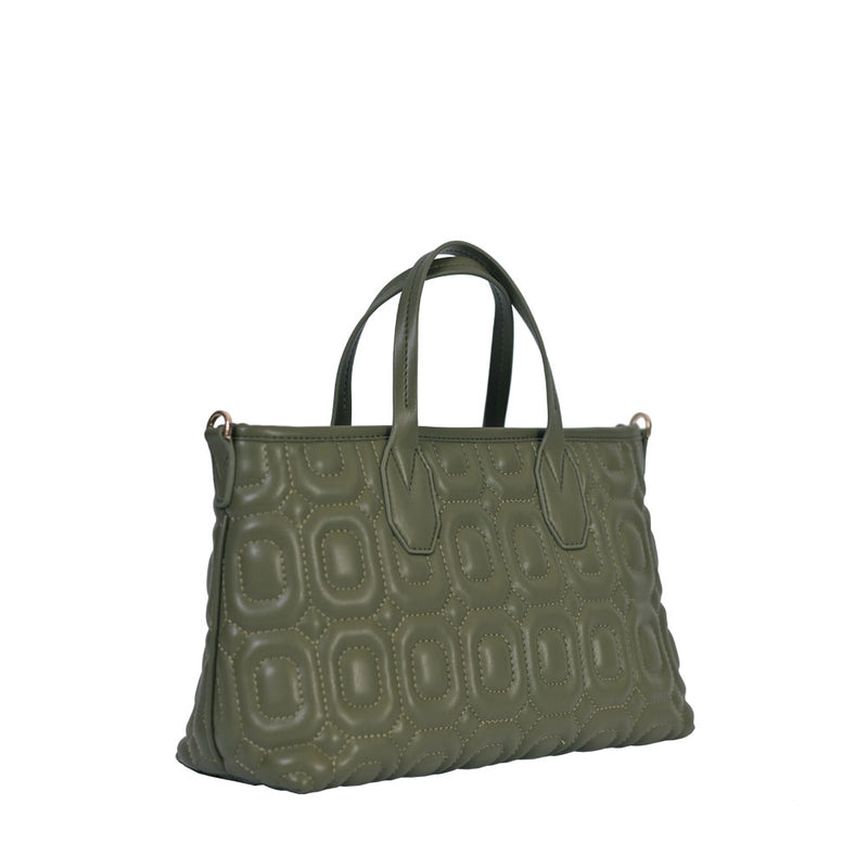 Quilted Gem Pattern Imitation Sheep Leather Tote Bag EC8898